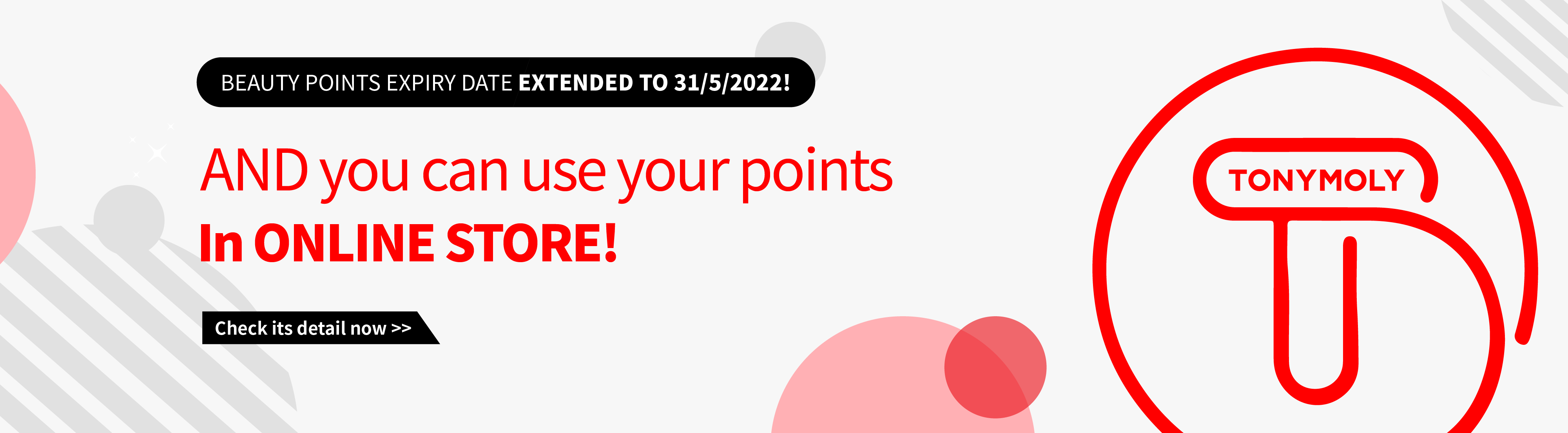 You can use your points IN ONLINE STORE!